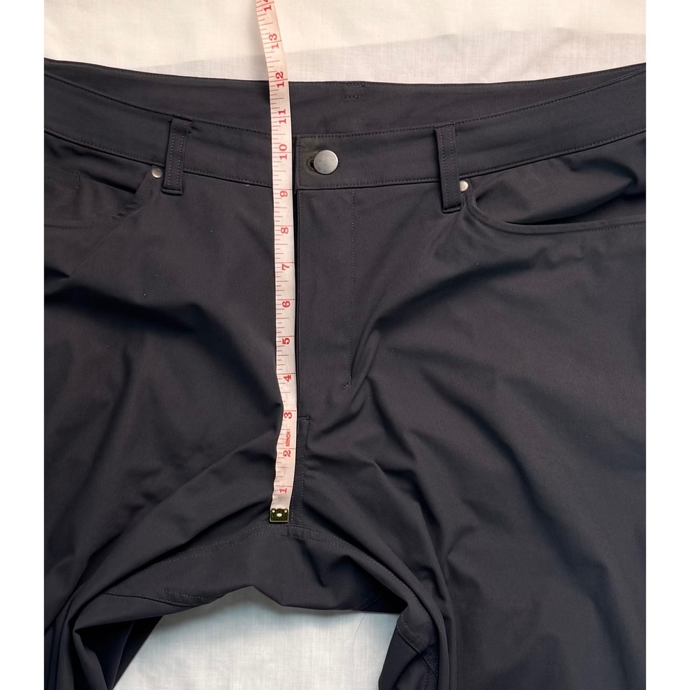 Lululemon ABC Pant Classic Warpstreme Black Mens 38x34 Five Pocket Trousers - Picture 8 of 15
